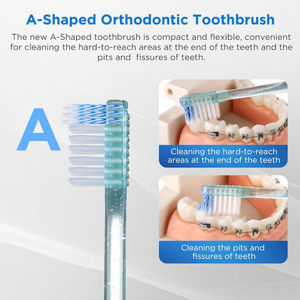Fregum Orthodontic Toothbrush for Braces with Interdental Brushes