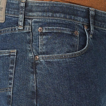 Wrangler Authentics Men's Regular Fit Comfort Flex Waist Jean, Leon, 40W x 29L Blue