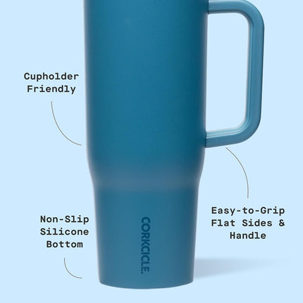 Corkcicle Cruiser Insulated Tumbler - Keeps Drinks Cold 20 Hours - Triple-Insulated Stainless Steel - Spill-Proof Lid - Summer Drinkware Gift - Keeps Drinks Ice Cold - 40 oz - North Shore