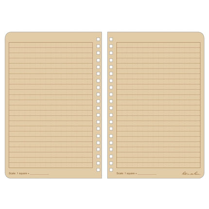 Rite in the Rain Weatherproof Side Spiral Notebook, 4.625" x 7", Tan Cover, Universal Pattern, 3 Pack (No. 973TL3)