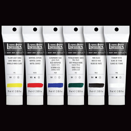 Liquitex Professional Heavy Body Acrylic Paint Set, Classic 6