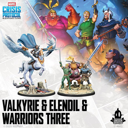Asmodee | Marvel: Crisis Protocol Valkyrie on Aragon & Warriors Three | Miniatures Game | Ages 14+ | 2 Players | 90 Minutes Playing Time