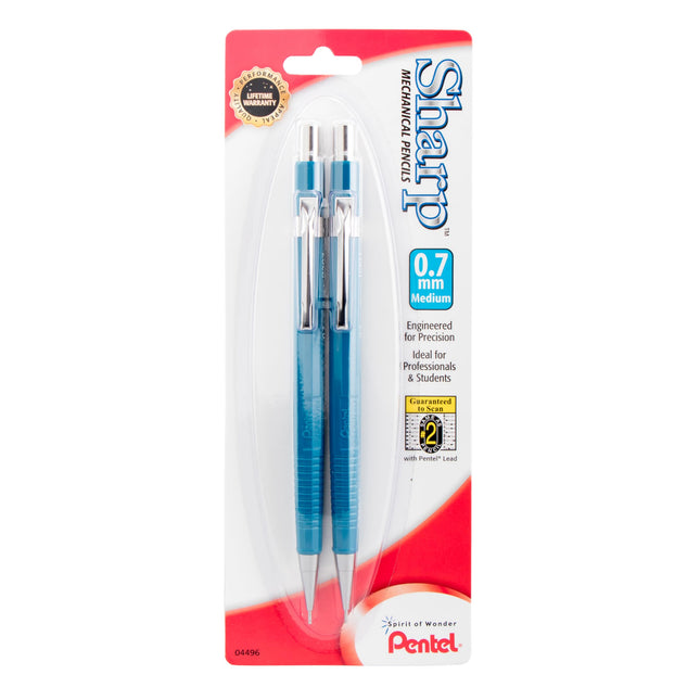Pentel Sharp Automatic Pencil, 0.7mm, Blue Barrels