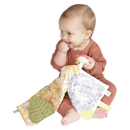 Manhattan Toy 161210 Deer One Soft Activity Crinkle Book & Fold Out Pat Mat for Baby and Toddler with Squeaker, Discovery Mirror and Teether, Multicolour,Medium