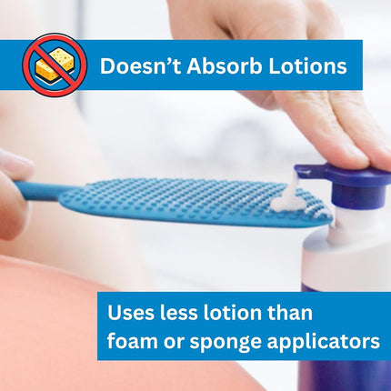 Bendable Lotion Applicator for Back & Body (Microfiber Mitt Included) - Sunscreen, Self Tanner, Medication, Body Lotion Applicator for Back