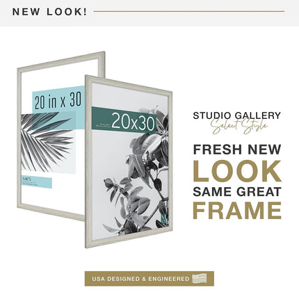 MCS Industries Inc 63746 20x30 Inch Studio Gallery, Gray Woodgrain Frames, 20x30