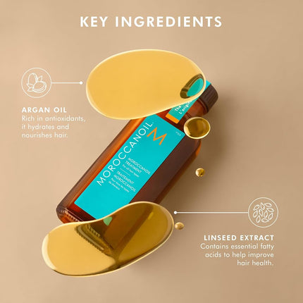 Moroccanoil treatment for all hair types, glass bottle 100ml.