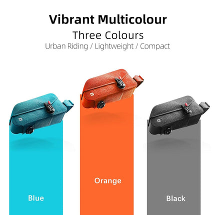Rhinowalk Bike Top Tube Bag Bike Frame Bag Fully Waterproof and Stable Bicycle Frame Bag Bicycle Bag Professional Cycling Accessories for Mountain Road Bike-Black