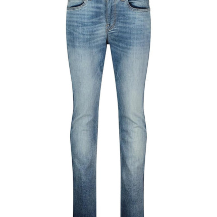 Buffalo David Bitton Men's Slim Ash Jeans, Authentic and Sanded Indigo, 27W x 30L