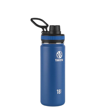 Bouteille d'eau Takeya Originals en acier inoxydable isolée sous vide, 530 ml, Bleu marine