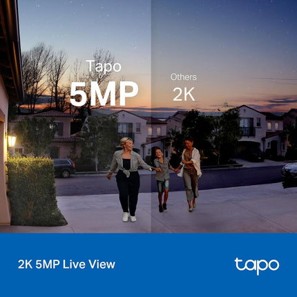 Tapo 2K Wired Smart Video Doorbell, 180° Ultra-Wide FOV, D130