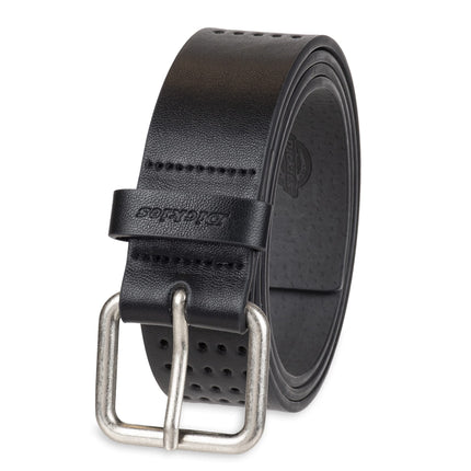 Dickies Women's Leather Casual Belt, Black Perforated, X-Large