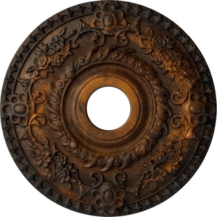 Ekena Millwork CM18RORUS Rose Ceiling Medallion, Rust
