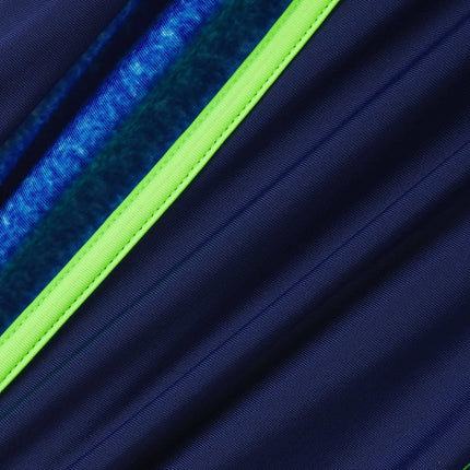 Speedo Girls Racerback Sport Splice One Piece Swimsuit (as1, Alpha, l, Regular, Dark Blue/Neon Green)