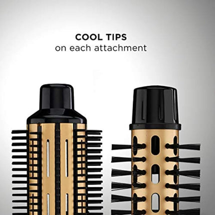 Conair Supreme 2-in-1 Hot Air Styling Brush, Black and Gold