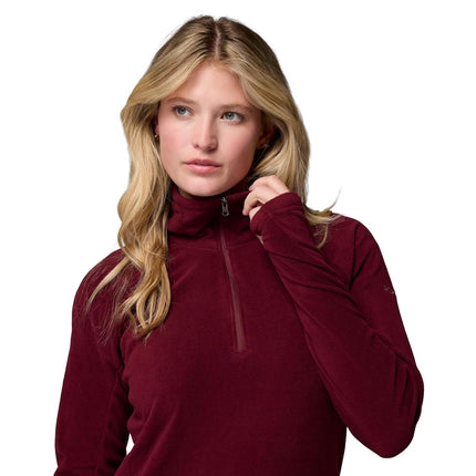 Columbia Women's Glacial 4 1/2 Zip, Fleece Pull Over, Rich Wine, X-Small