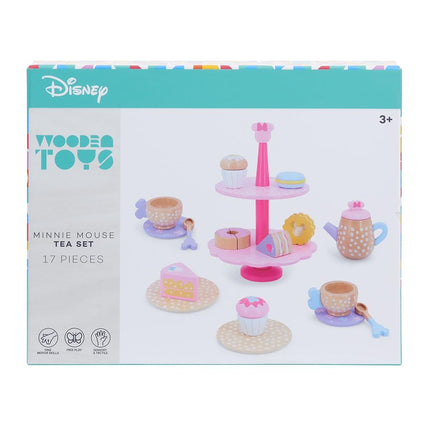 Just Play Disney Minnie Mouse Tea Set de Madera, Juego de Imitación, Juguetes Infantiles con Licencia Oficial para Edades de 3 años en Adelante, Exclusivo de Amazon