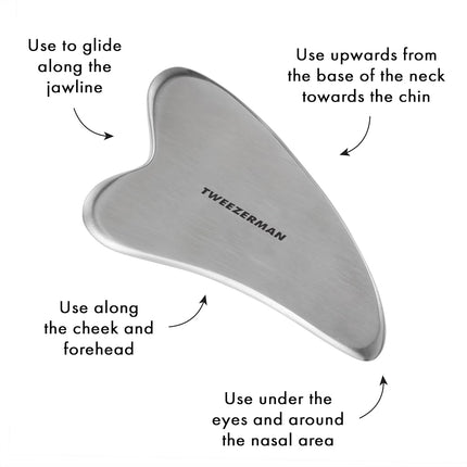 Tweezerman Stainless Steel Gua Sha Face Massager