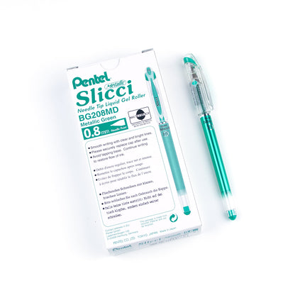Pentel Arts Slicci Metallic 0.8 mm Needle Tip Gel 