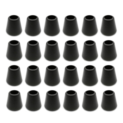 Shepherd Hardware 8758E 1/2-Inch Inside Diameter Rubber Chair Leg Tips, 24-Pack, Black, 1/2 Inch-24 Count (Pack of 1)