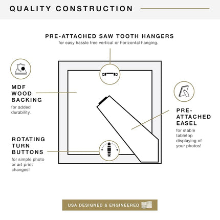 MCS Studio Gallery Poster Frame, 24x36, Gray Woodgrain, 2-Pack