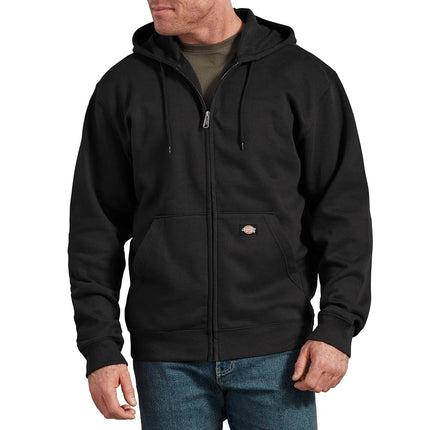 Dickies Men's Full Zip Fleece Hoodie Jacket, Black, 4X
