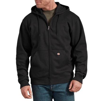 Dickies Men's Full Zip Fleece Hoodie, Dark Heather