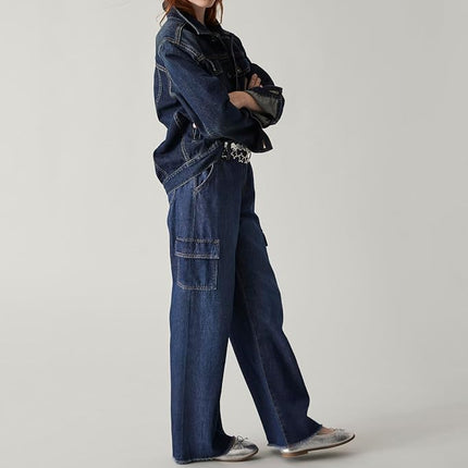 The Children's Place Jean large en denim pour fille, Connie Wash Cargo, 5
