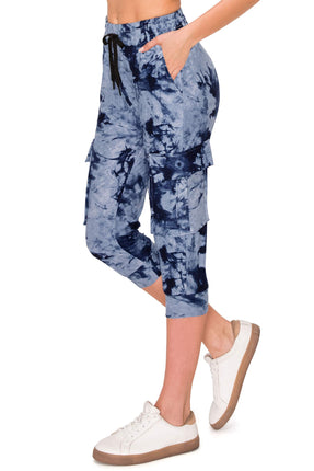 ALWAYS Women's Tie Dye Capri Jogger Sweatpants - S