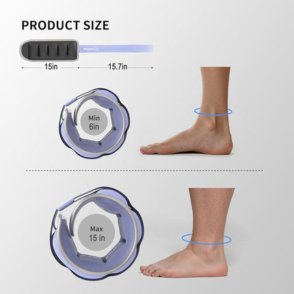 PROIRON Adjustable Ankle Weights Wrist Leg Weights for Women Men 0.5kg-2.5kg in Pair Reflective Ankle Weight Set for Fitness Exercise Jogging Aerobics-purple