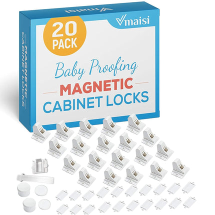 Child Safety Magnetic Cabinet Locks - 20 Pack Chil