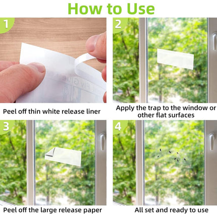 Kensizer Bug & Fly Clear Window Fly Traps - Pack of 20 Traps