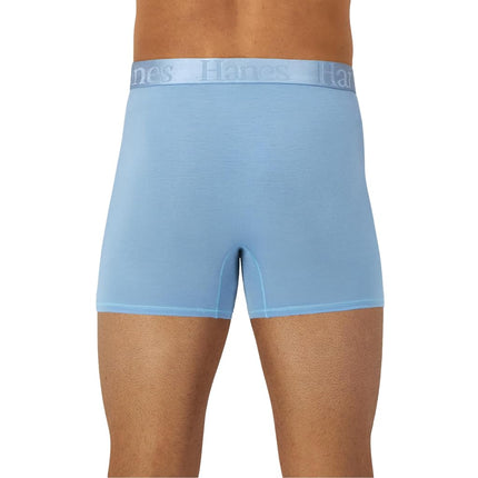 Hanes Men's Originals Boxer Briefs, Supersoft Bamboo from Viscose Underwear, 3-Pack, Trunk-Blue, Green, Light Blue-3 Pack, XXL (Pack of 3)