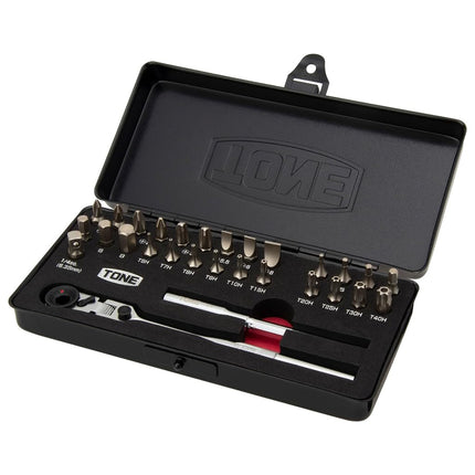 TONE Bit Ratchet Set BRFS27 Bit Insertion & 1/4 in