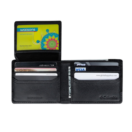 Columbia Men's RFID Slim Bifold Wallet With ID Window, Black Two Tone, One Size, Everyday Bifold Wallet-multiple Card Slots, Id Window