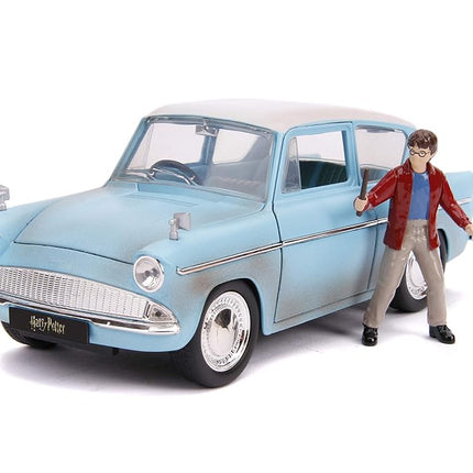 Jada JA31127 1:24 1959 Ford Anglia with Harry Potter Figure, Rusty Blue