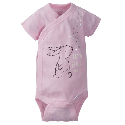 Paquete de 5 bodys Gerber de manga corta para bebé niña, modelos surtidos, diseño Pink Bunny Love, de 0 a 3 meses, Bunny Love, de 0 a 3 meses