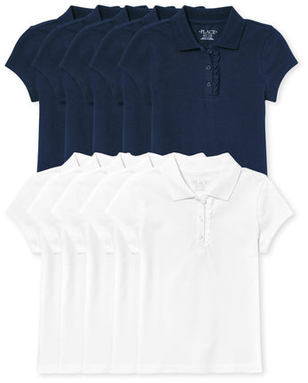 The Children's Place Girls' Short Sleeve Ruffle Pi