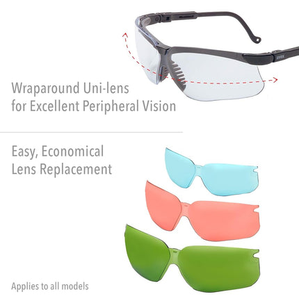 UVEX by Honeywell Genesis Safety Glasses with Uvextreme Anti-Fog Coating