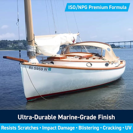 TotalBoat-14409 Marine Gelcoat for Boat Building, Repair and Composite Coatings (White, Quart with Wax)