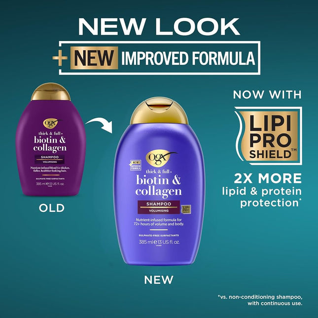 OGX Thick & Full+ Biotin & Collagen Shampoo 385ml
