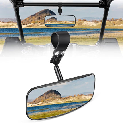 Nilight UTV Rear View Mirror 12inch Wide Clear Con