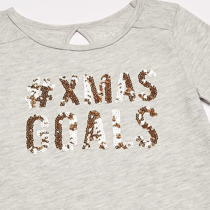 The Children's Place Little Girls' Christmas T-Shirt, H/T Falcon 9 91162, S (5/6)