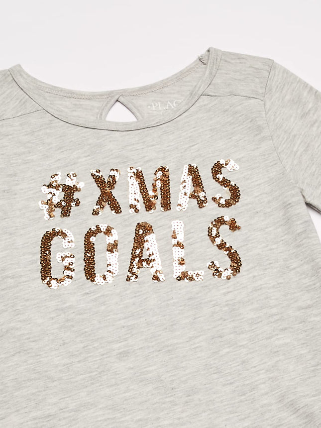The Children's Place Little Girls' Christmas T-Shirt, H/T Falcon 9 91162, S (5/6)