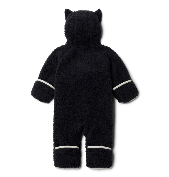 Columbia Youth Infant Foxy Baby Sherpa Bunting, Fleece romper, Black/Chalk, 18/24