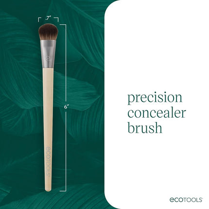 EcoTools Precision Concealer Makeup Brush, For Concealing Under Eyes & Imperfections, Sculpt Skin, Works With Liquid & Cream Makeup, Synthetic Bristles, Cruelty-Free & Vegan, 1 Count