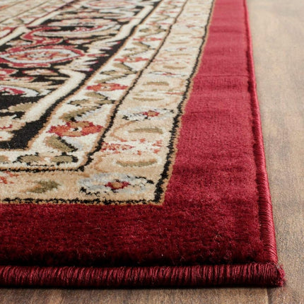 SAFAVIEH Lyndhurst Collection 3'3" x 3'3" Square Red/Black LNH330B Traditional Oriental Non-Shedding Living Room Bedroom Accent Rug
