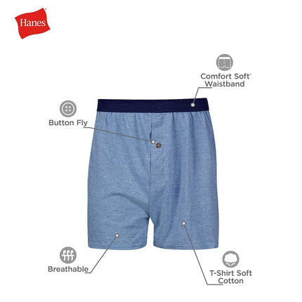 Hanes Men's ComfortSoft Boxer with Comfort Flex Waistband_Multiple Packs Available, Assorted - 5 Pack, XXL