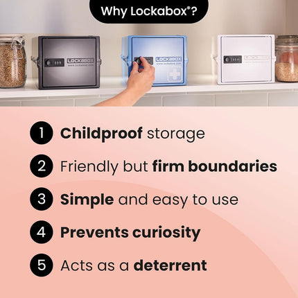 Lockabox One™ - Premium Lockable Medicine Box with Combination Lock, Secure Storage for Medication & Tablets, Fridge Safe, Made in Britain, 31 x 21 x 17 cm (Medi Green)