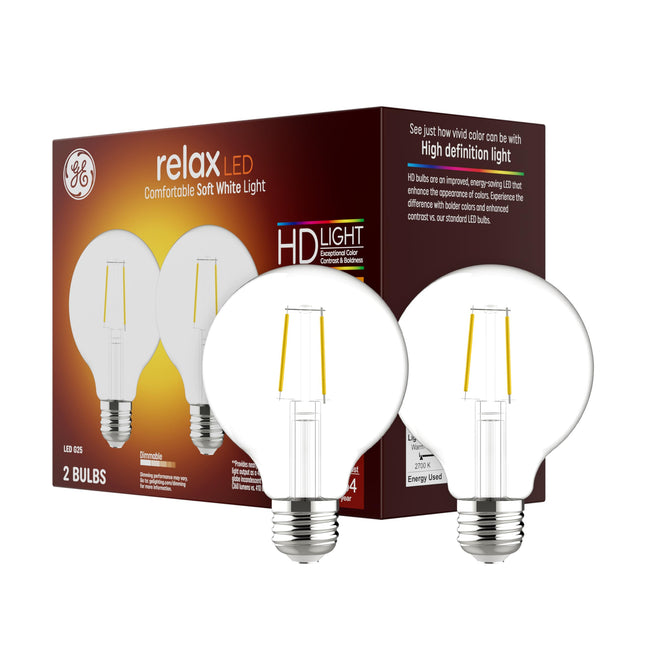 GE Relax LED Globe Light Bulbs, 4.5 Watts (40 Watt
